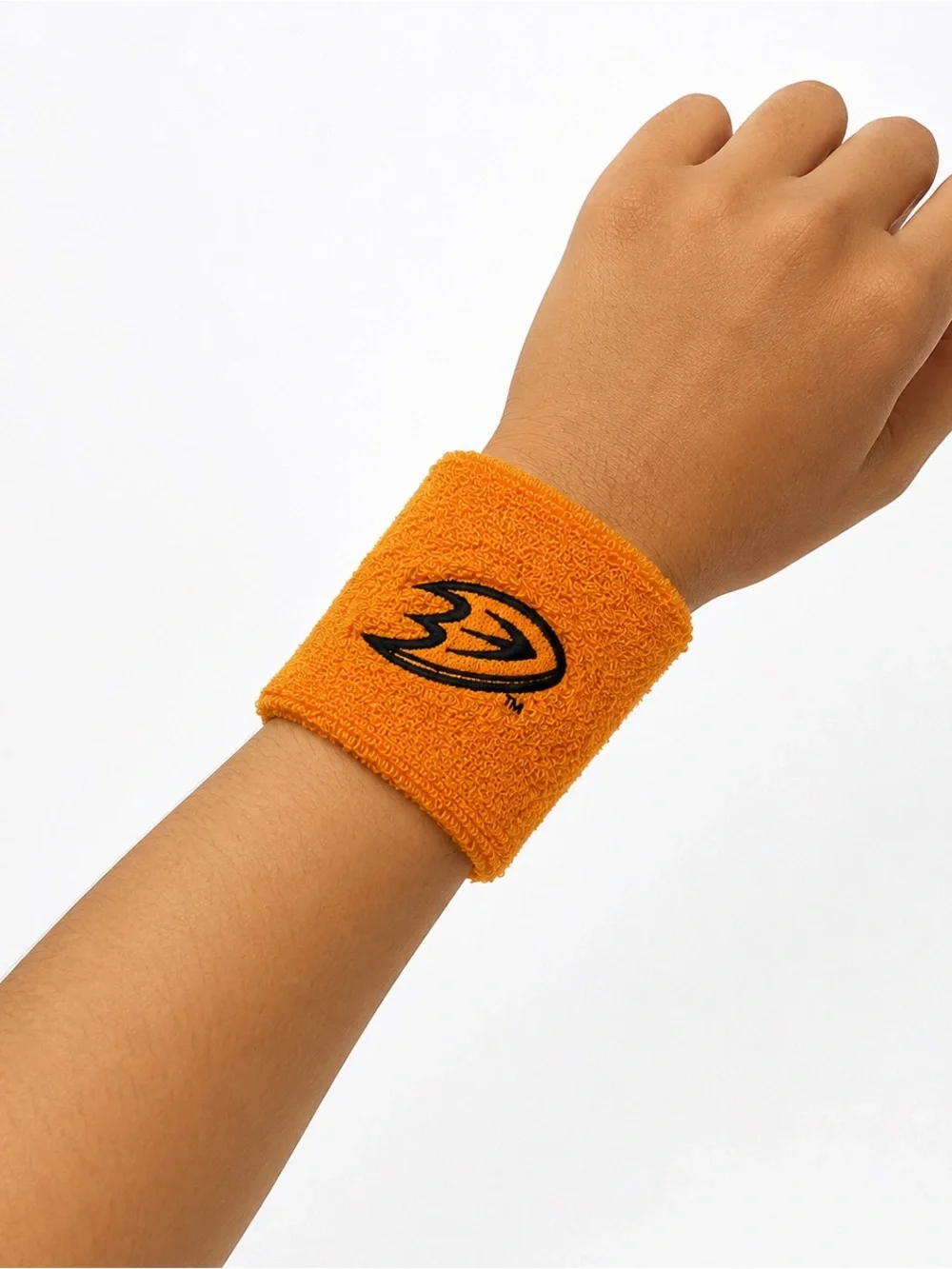 Kids Orange Terry Wristband with Team Logo